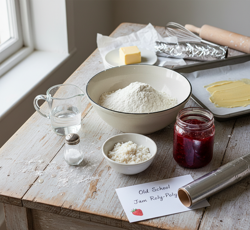old school jam roly-poly recipe classic British dessert