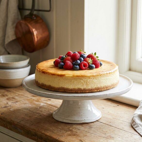 Vanilla cheesecake recipe featured image
