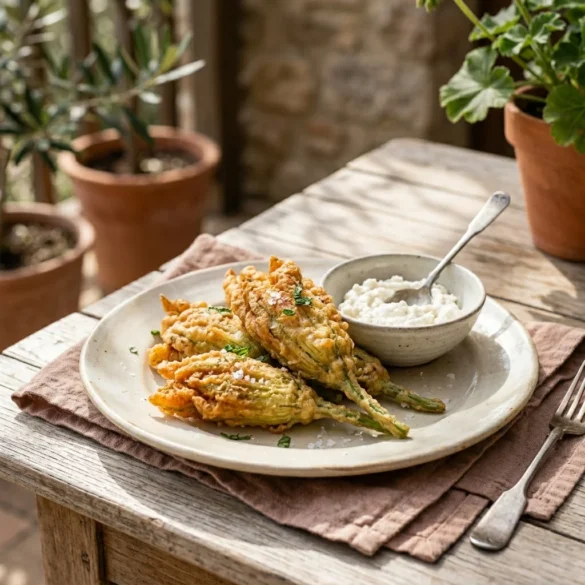 Courgette Flower Recipe: Crispy Italian Stuffed Blossoms