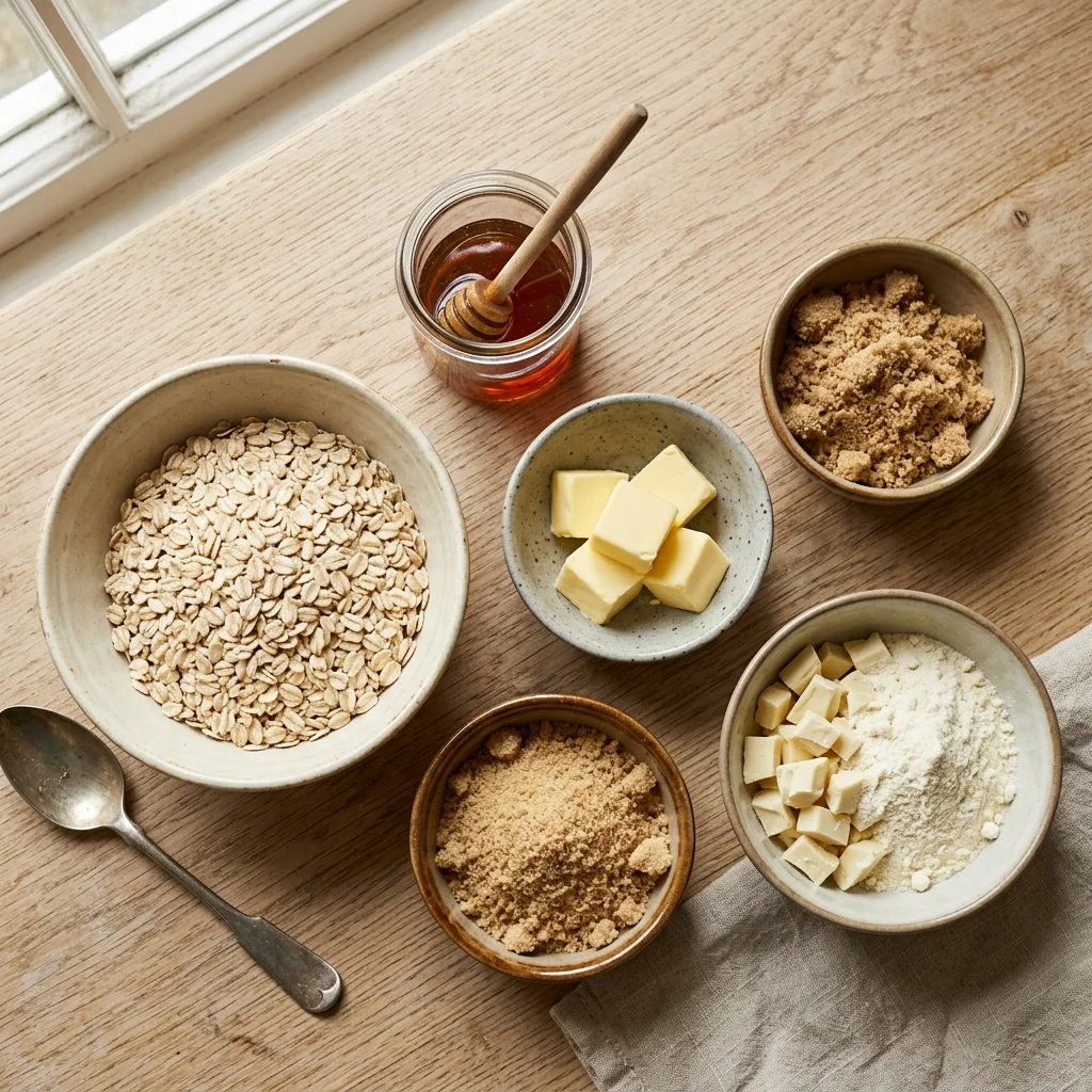 Ingredients for yoghurt topped flapjlacks